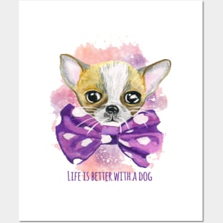 Life is better with dog Posters and Art